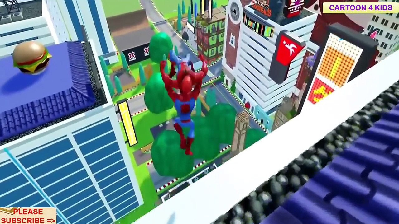 Lightning McQueen Spiderman&Pikachu! Pokémon GO color cartoon action☜♥☞Nursery Rhymes songs for Kids