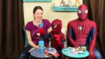 SURPRISE BATMAN PINATA! Little Spidey Opens Surprise Toys, Eggs, Pez Candy, TMNT Party Favors