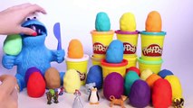 Cookie Monster Surprise Eggs Angry Birds Peppa Pig Mickey Mouse Thomas Cars 2 Dora Play Doh Eggs