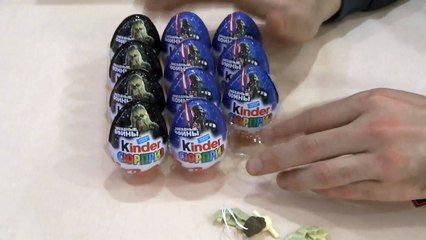 12 Surprise Eggs Kinder Surprise Star Wars unboxing - 2016 Kinder Surprise Eggs Unboxing