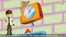 Benten Hickory Dickory Nursery Rhyme With Lyrics | 3D Animated Hickory Dickory Rhymes For Kids