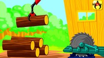 Crane and Excavator - Diggers and Builder - Vehicle & Car Cartoons for children