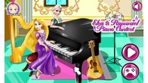 NEW Игры для детей—Disney Принцесса Рапунцель и Эльза играют на фортепиано—мультик для девочек