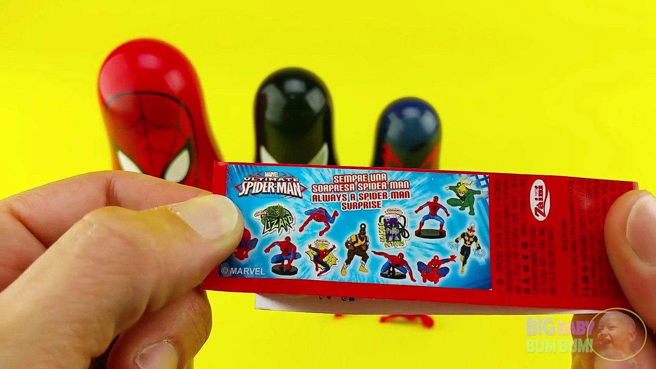 Surprise Eggs Learn Sizes from Smallest to Biggest with Spider Man Nesting Eggs!