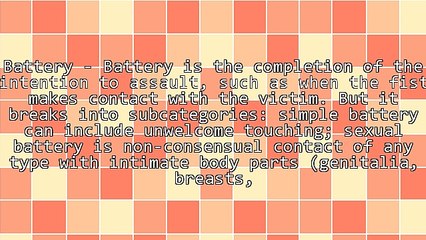 Assault and Battery: Criminal Versus Civil Action