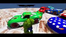 HULK CARS SMASH PARTY! Lightning McQueen Dinoco!! Nursery Rhyme Song for Kids