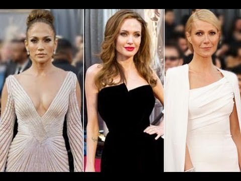 Oscar Red Carpet: Fashion At 84th Academy Awards, 2012 Ft Angelina Jolie, Jennifer Lopez, Gwyneth