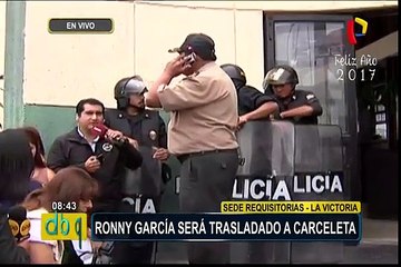 Ronny García fue trasladado a sede del Poder Judicial