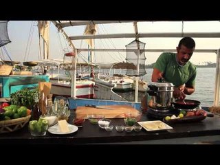 كاليماري محشي بالجمبري - مكرونة بالصوص الأبيض | شبكة وصنارة حلقة كاملة