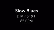 Slow Blues Backing Track - D minor to F, 85 BPM