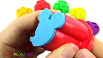 Learn Colors Play Doh Cars Candy Lollipops Mickey Mouse Hello Kitty Molds Fun & Creative for Kids