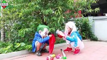 Police Arrest baby Joker  Venom Harley Quinn kidnap Santa Spiderman Frozen Elsa & Baby Police