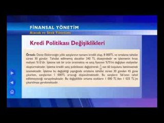 Finansal Yönetim - 6. Bölüm - Alacak ve Stok Yönetimi - Açık Sınıf