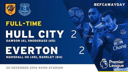 All Goals & Extended Highlights - Hull City 2-2 Everton - 30.12.16 HD