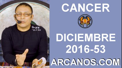 CANCER DICIEMBRE 2016-25 al 31 Dic 2016-Amor Solteros Parejas Dinero Trabajo-ARCANOS.COM