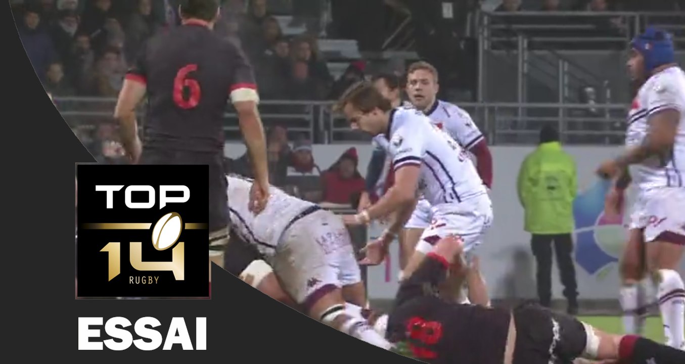 TOP 14 ‐ Essai Yann LESGOURGUES (LOU) – Lyon-Bordeaux-Bègles – J15 – Saison 2016/2017