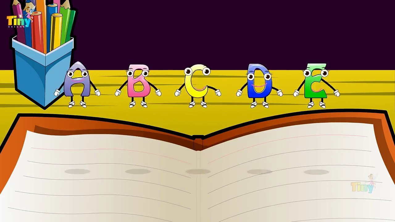 Five Little Alphabets Jumping On The Bed | Nursery Rhymes For Kids