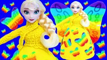 DIY Frozen Elsa Rainbow Butterfly Dress Play Doh Modelling Clay Disney Princess HowTo
