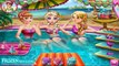 Disney Princess Pool Party - Elsa, Anna, Rapunzel in the pool ღ Disney Princess Games for Girls 2016
