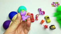 Rainbow Play-Doh Ice Cream Cone Surprise Eggs Cars My Little Pony Angry Birds | Learning Colors Kids