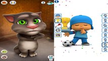 Talking Tom Cat Talking Pocoyo Reaction Compilation Funny Videos 2016