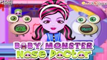 Baby Monster High Nose Doctor Games to play for girls # Play disney Games # Watch Cartoons