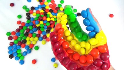 Nursery Rhyme, Finger Family Song, Learn Colors, Paint M&M's Candy Fun Slime Paw Patrol Toys