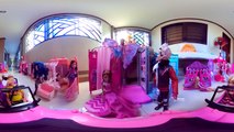 360 Video - BARBIE and KEN Dolls Beach Cruiser Vehicle Tour to Dollhouses-