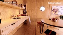 Тhis cardboard house is designed to last a century, but only takes a day to assemble