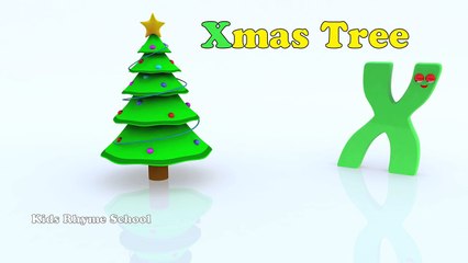 Phonics for children │ Words with alphabet X│ #XforXmastree│ Kids Rhymes and Videos