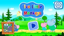 Hippo Peppa | Five Little Monkeys Jumping On The Bed | Children Nursery Rhyme | Songs