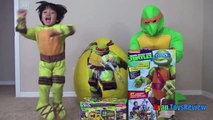 Giant Egg Surprise Opening Ninja Turtles Out of the Shadows Toys Kids Video Ryan ToysReview-5Y0QcuP