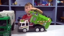 Bruder vs Dickie Toys. Test Drive Garbage Trucks. Video for kids. Cars Toys Review Episode 19