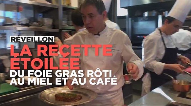 La recette du foie gras rôti au miel et au café du chef de la Tour d'Argent