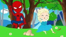Frozen Elsa Falls and Hurts on her Feet New Episodes! Spiderman Finger Family Song Nursery Rhymes