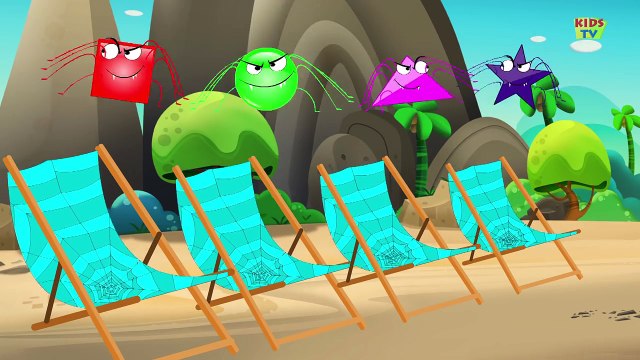 Kids TV Nursery Rhymes - Five Scary Spiders _ Spid