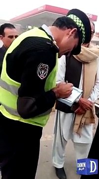 PTI MPA got challan in Peshawar for violation the traffic rules