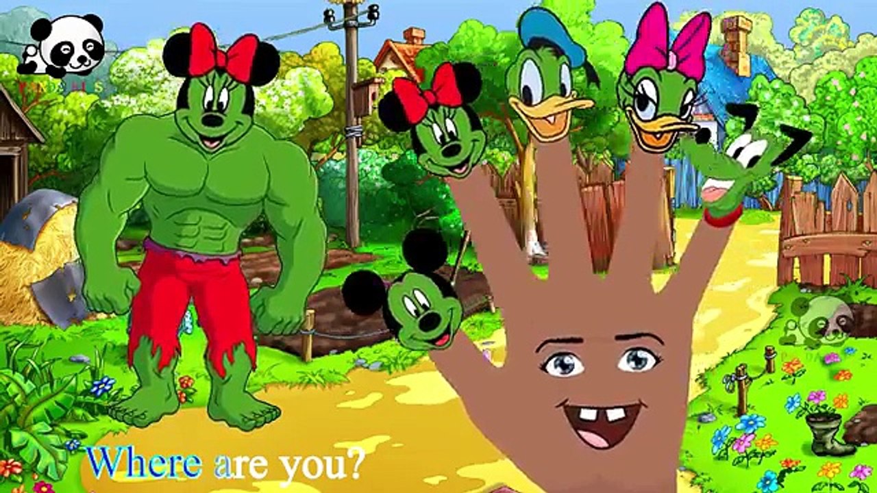 #Mickey Mouse #Hulk #Donald Duck #Finger Family Songs #Nursery Rhymes Lyric & More Panda Kids