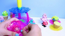 Play Doh Peppa Pig Cupcake Tower Play Dough DIY Make Cupcakes with Peppa Toys