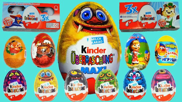 17 Киндер Сюрпризов Маша и Медведь Смешарики Тачки 2 Байки Мэтра Disney Pixar Cars 2