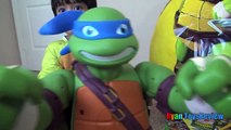 Giant Egg Surprise Opening Ninja Turtles Out of the Shadows Toys Kids Video Ryan ToysR