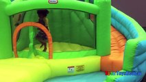 GIANT INFLATABLE SLIDE for kids Little Tikes 2 in 1 Wet 'n Dry Bounce Children play center-fv99ZiiSv