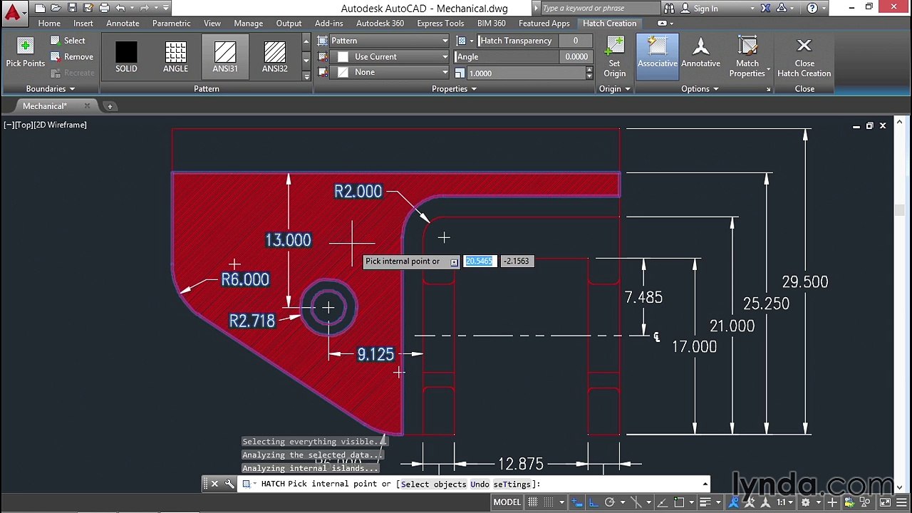 56 Using the Hatch command (AutoCAD 2016 Essential Training)