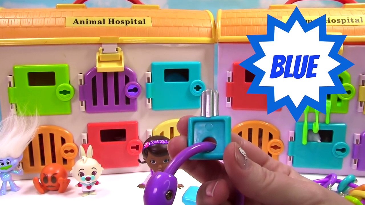 Best Learning Colors Video for Kids with Paw Patrol Animal Hospital with Trolls Toy Surprises!