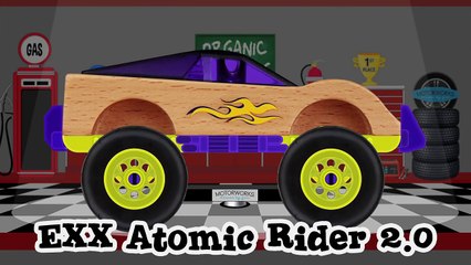 Atomic Rider Monster Truck Teaching Numbers 1 to 10 - Learning to Count Video for Kids