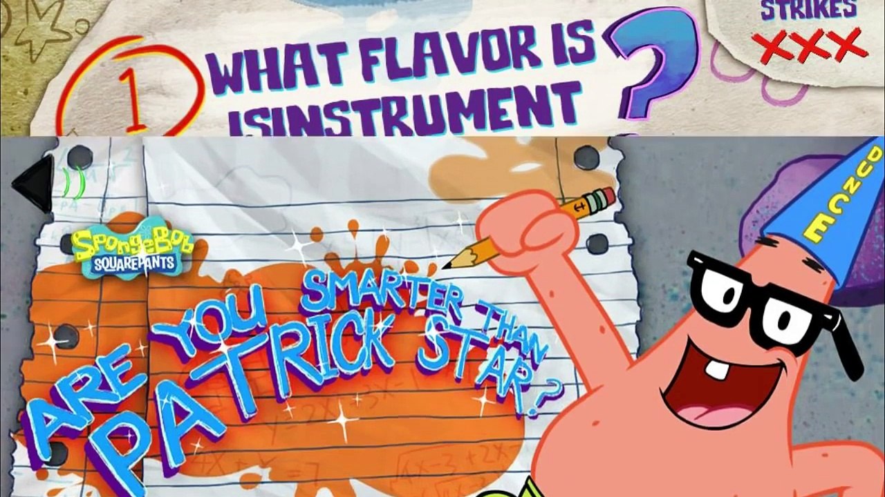 Spongebob Squarepants -are you Smarter than patrick star -Spongebob Games