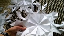 3D Snowflake DIY Tutorial - How to Make 3D Paper Snowflakes for homemade decorations