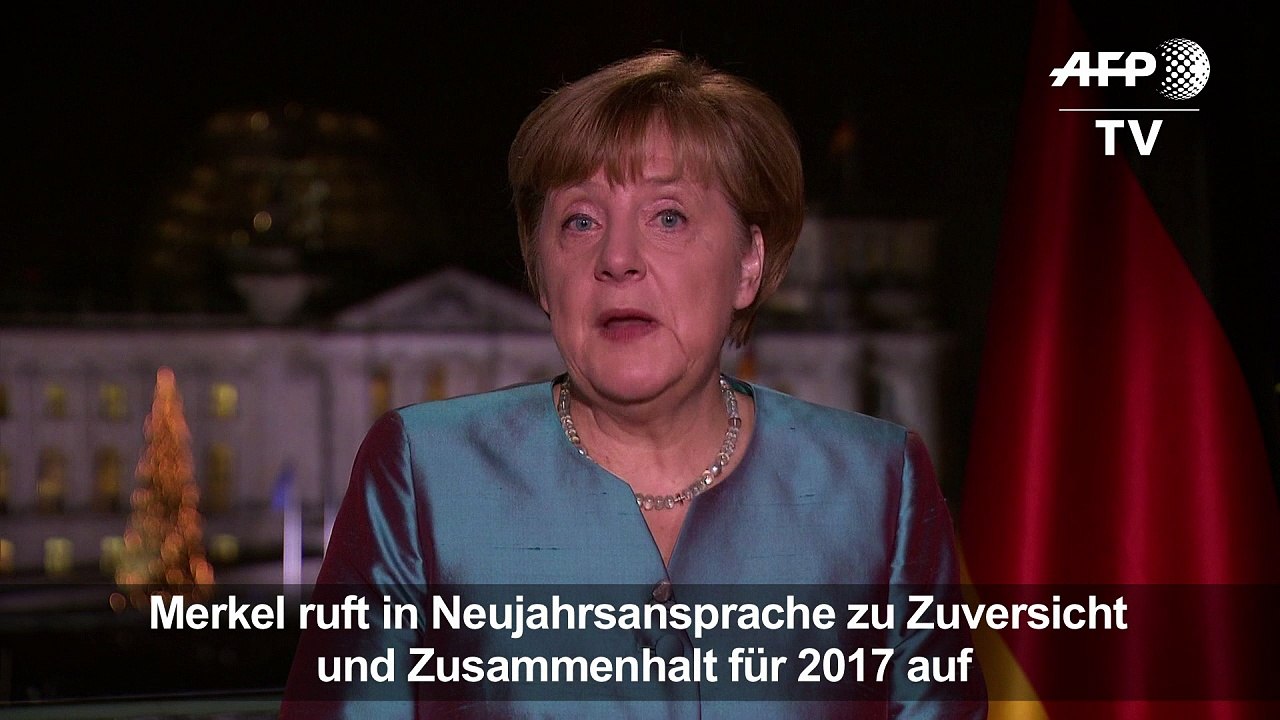 Merkel ruft in ihrer Neujahrsansprache zu Zuversicht auf