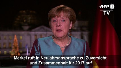 Merkel ruft in ihrer Neujahrsansprache zu Zuversicht auf