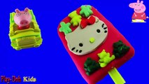 ICE CREAM HELLO KITTY !! Make Ice Cream Hello Kitty Play Doh For Peppa pig toys For kids